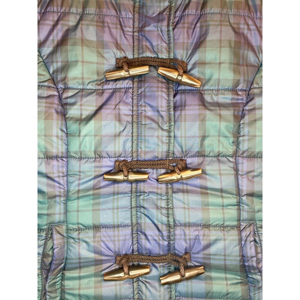 Tommy Hilfiger Blue and Green Plaid Puffer Vest - Picture 2 of 15